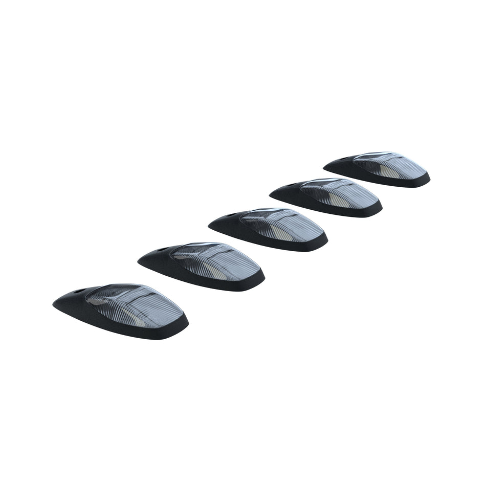 Dodge RAM HD 2500/3500 19-24 5-Piece Cab Roof Light Set LED Clear Lens in Amber (Attn: This cab light kit replaces OEM factory installed cab roof lights)