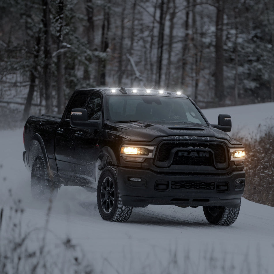 Dodge RAM Heavy-Duty 2500/3500 03-18 5 Piece Cab Roof Light Set OLED Clear Lens in White