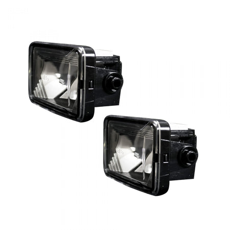Ford Super Duty 15-19 & 17-19 White LED 2-Piece Fog Lights Set in Smoked & Black