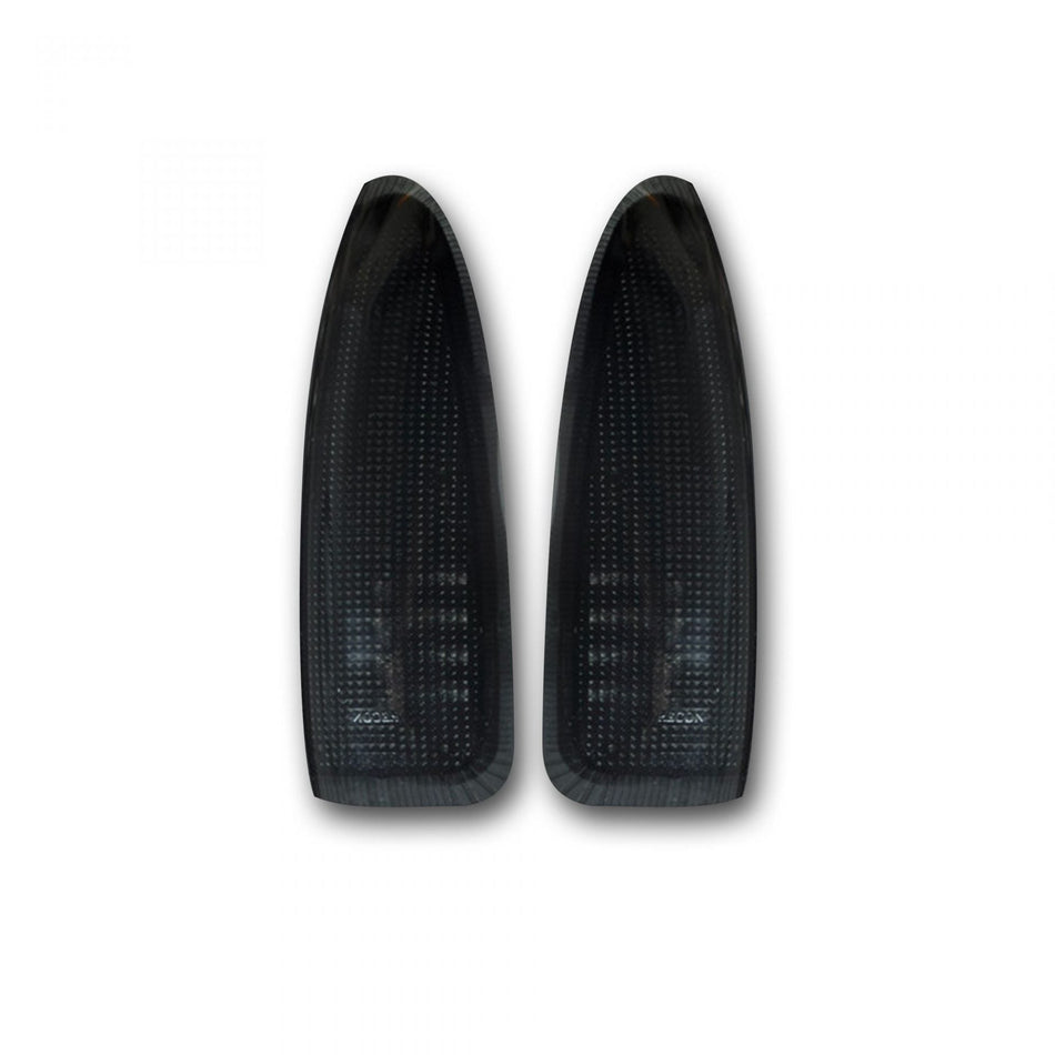 Ford Super Duty F250/350 03-07 & Excursion Side Mirror Lenses White/Amber LED in Smoked