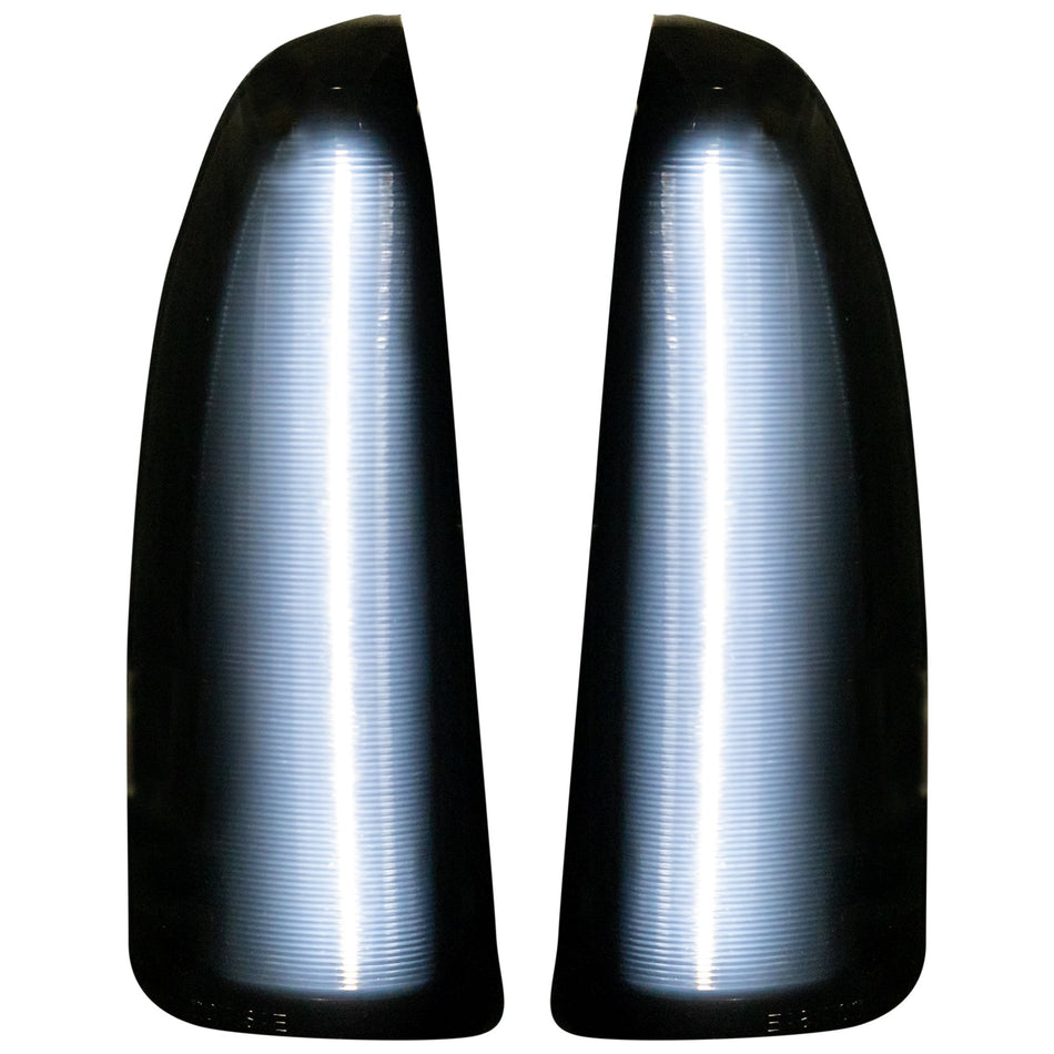 Ford Super Duty F250/350 03-07 & Excursion Side Mirror Lenses White/Amber LED in Smoked