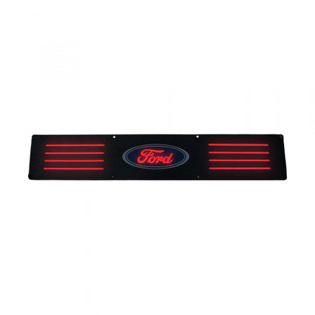 Ford Super Duty 99-16 Illuminated Door Sill Black Finish Red Illumination