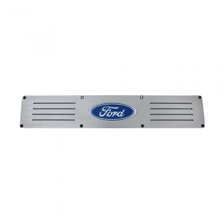 Ford Super Duty 99-16 Illuminated Door Sill Fits 4-Door Super Crew Rear Doors Brushed Finish Blue