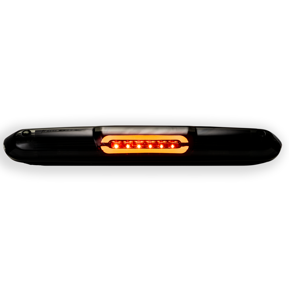 Red lit GMC Sierra & Chevy Silverado 07-13 3rd Brake Light Kit LED Smoked