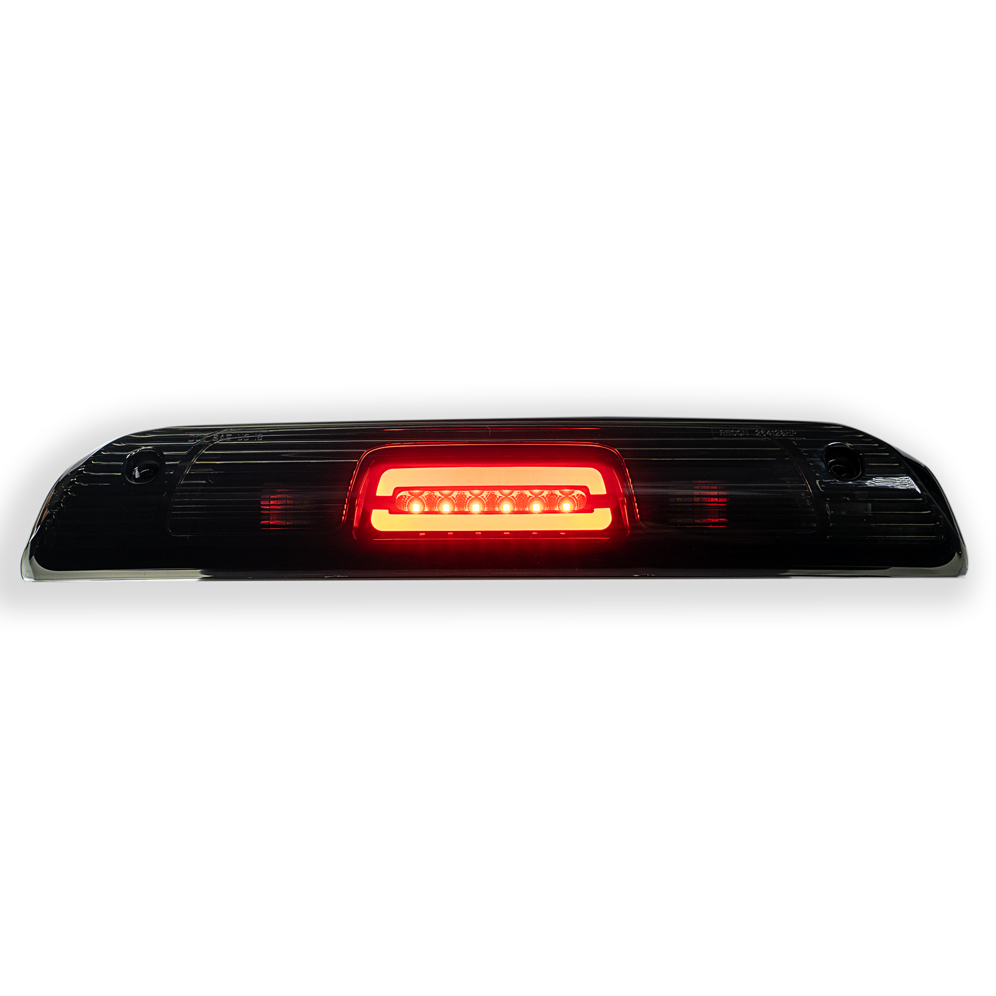Red lit GMC Sierra & Chevy Silverado 1500 14-18 & 2500/3500 14-19 3rd Brake Light Kit Cree XML LED Smoked