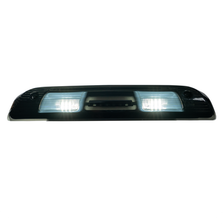 White lit GMC Sierra & Chevy Silverado 1500 14-18 & 2500/3500 14-19 3rd Brake Light Kit Cree XML LED Smoked