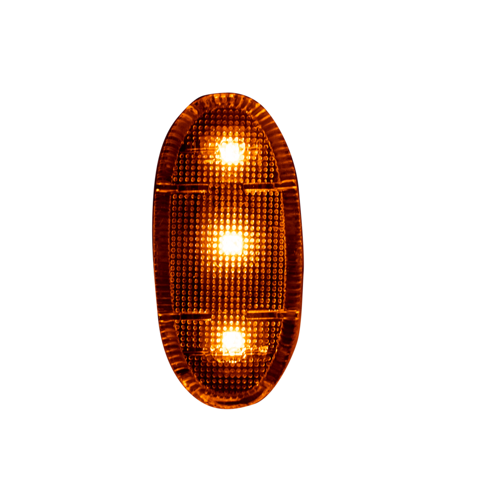 Ford F-350 & F-450 SUPERDUTY 11-24 LED Fender Lights 4pc set 2 Red LED and 2 Amber LED Clear Lens w/ Chrome Trim