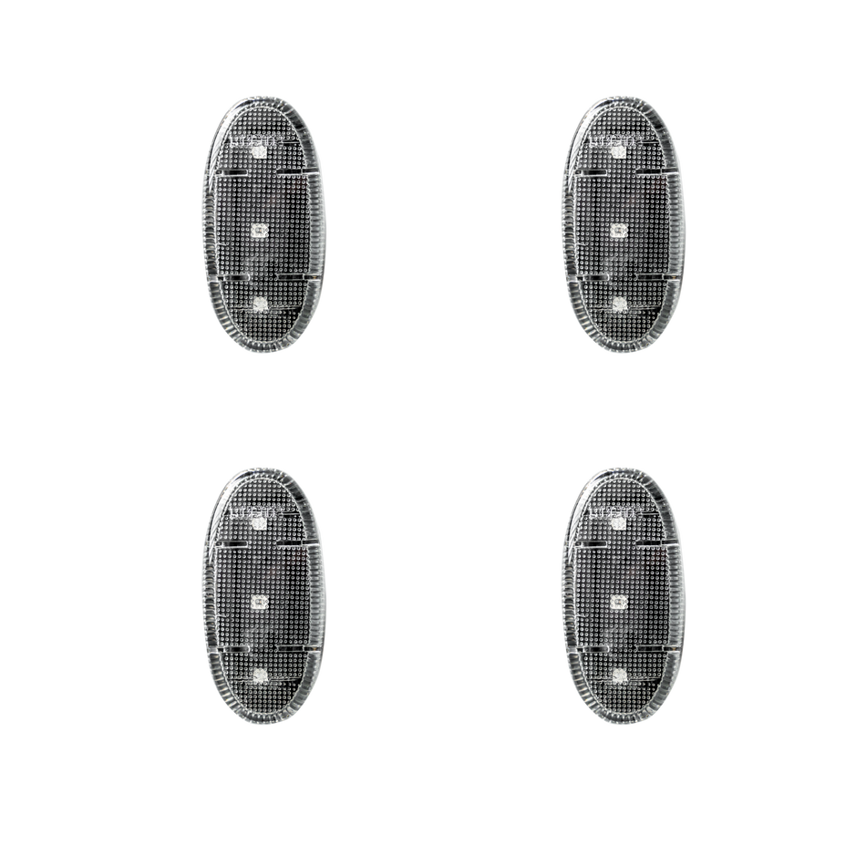 Ford F-350 & Ford F-450 SUPERDUTY 11-24 LED Fender Lights 4pc WHITE LEDs with Clear Lens w/ Chrome Trim - WHITE LEDs