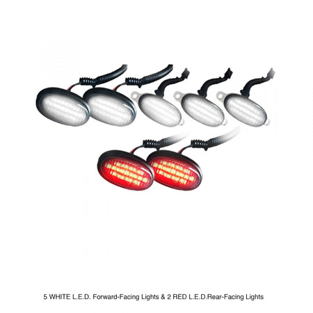 Ford Raptor 09-14 Fender Light Amber & Red LED in Smoked w/ Black Trim