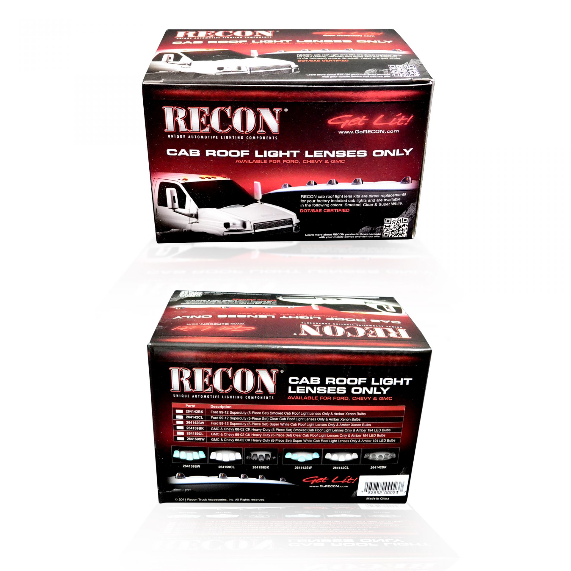 Ford Super Duty 99-16 5 Piece Cab Lights Xenon Bulbs Smoked Lens in Amber