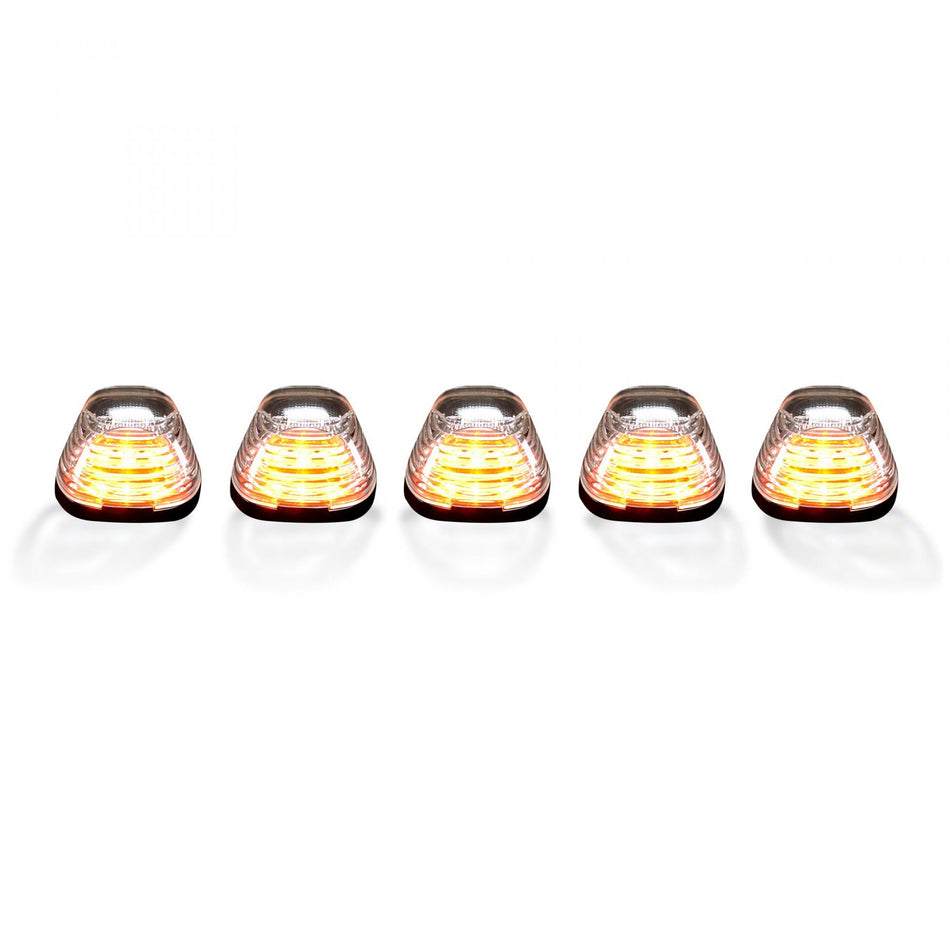 Ford Super Duty 99-16 5 Piece Cab Light Set LED Clear Lens in Amber - (Attn: This part is for trucks that DID NOT come with factory installed cab roof lights)