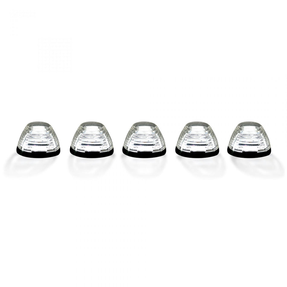 Ford Super Duty 99-16 5-Piece Cab Light Set OLED Bar-Style with Clear Lens in White OLED - (Attn: This part is for trucks that DID NOT come with factory installed cab roof lights)