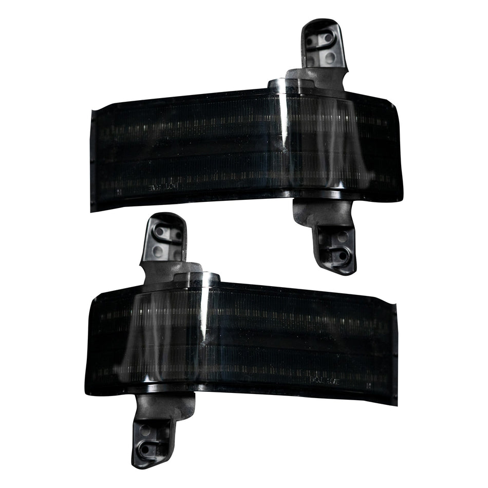 Chevy/GMC 14-19 Silverado & Sierra Side Mirror Lenses Scanning Amber Turn Signals