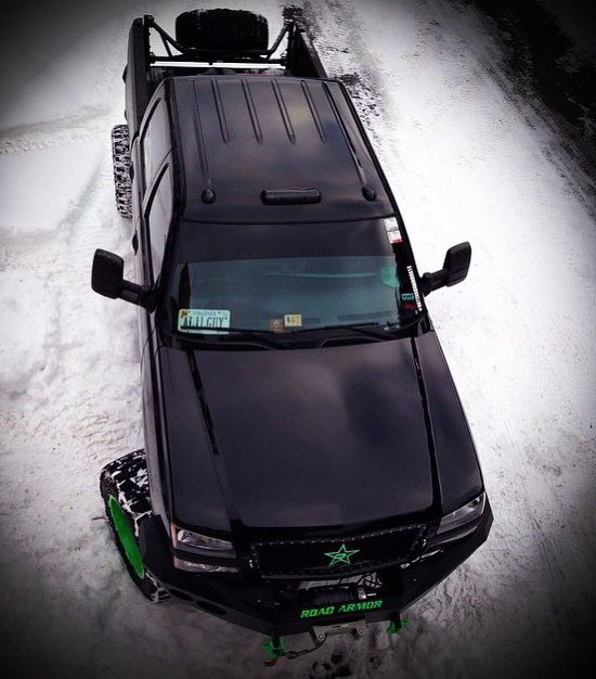 GMC & Chevy 02-07 Heavy Duty 3 Piece Cab Roof Light LED Smoked Lens in Amber