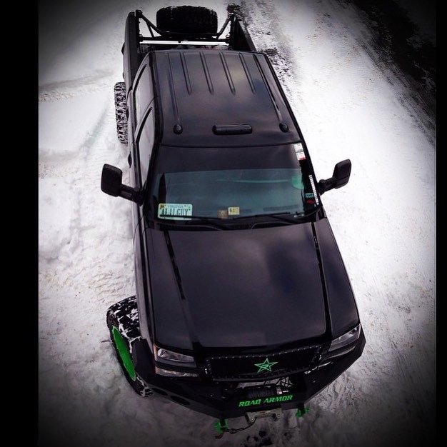 GMC & Chevy 02-07 White LED Cab Roof Lights with Smoked Lens