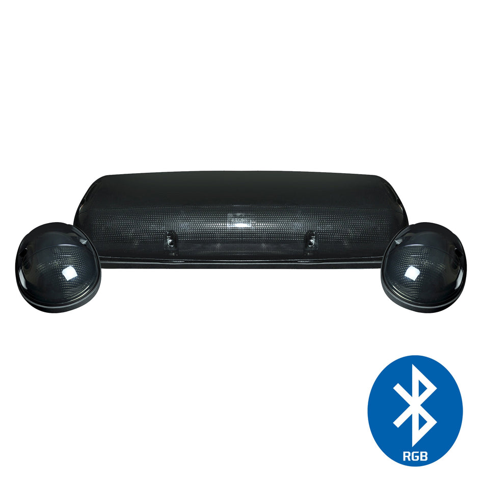 GMC & Chevy 02-07 (1st GEN Classic Body Style) Heavy-Duty (3-Piece Set) Smoked Cab Roof Light Lens with RGB (Multi-Colored) High-Power LED's