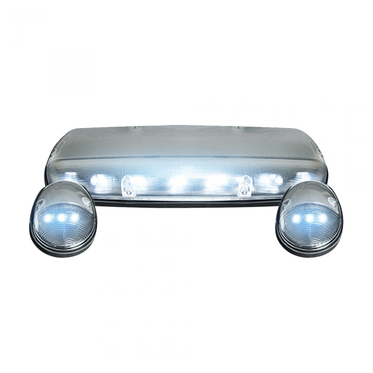 GMC & Chevy 02-07 3 Piece Cab Roof Light Set LED Clear Lens in Amber