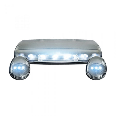 GMC & Chevy 02-07 3 Piece Cab Roof Light Set LED Clear Lens in Amber