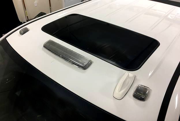 GMC & Chevy 15-19 Heavy Duty 3 Piece Cab Roof Lights LED Amber Lens in Amber