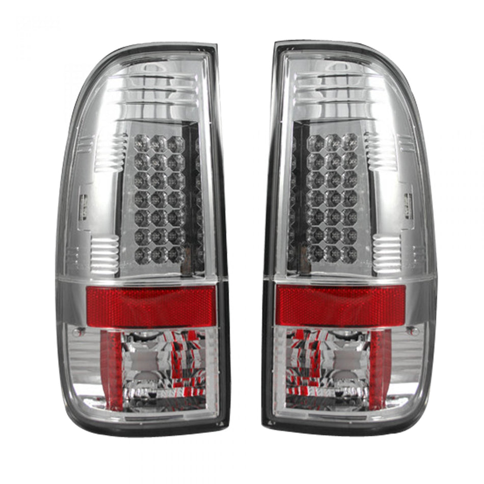 Ford Superduty F250HD/350/450/550 99-07 & F150 97-03 Straight aka "Style" Side LED Tail Lights Clear