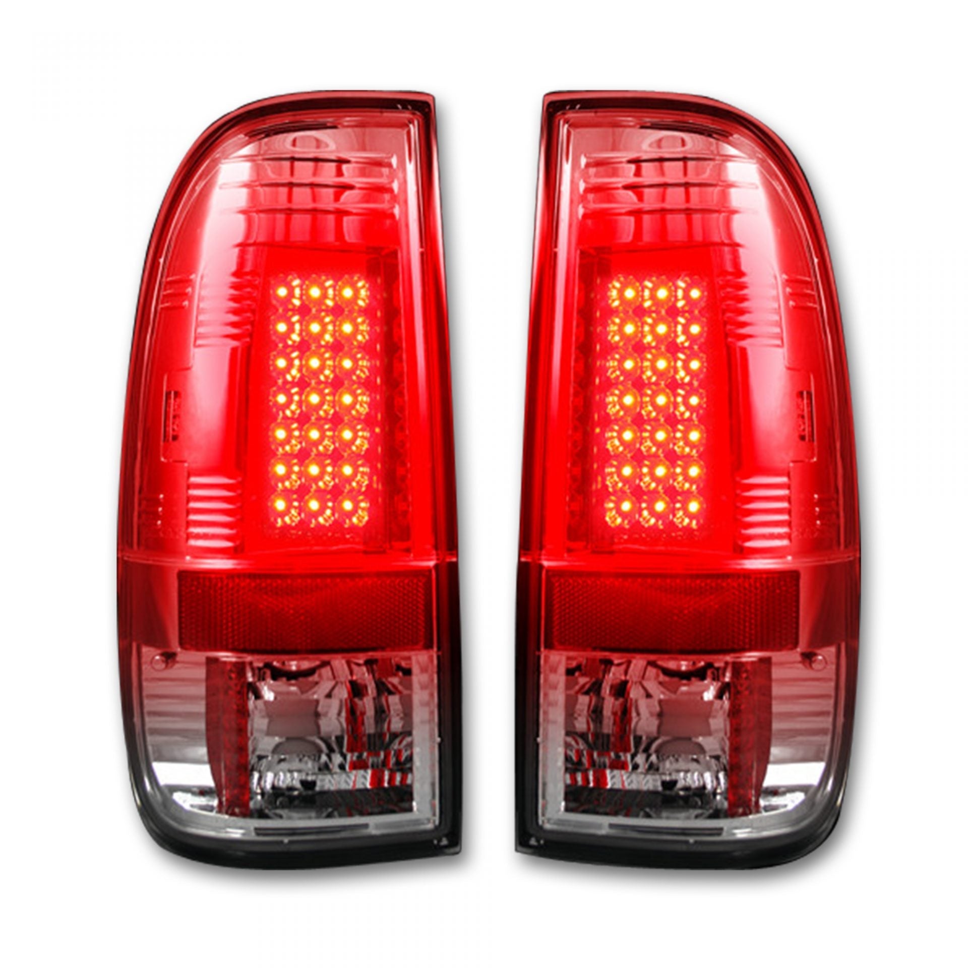 Ford Superduty F250HD/350/450/550 99-07 & F150 97-03 Straight aka "Style" Side LED Tail Lights Clear