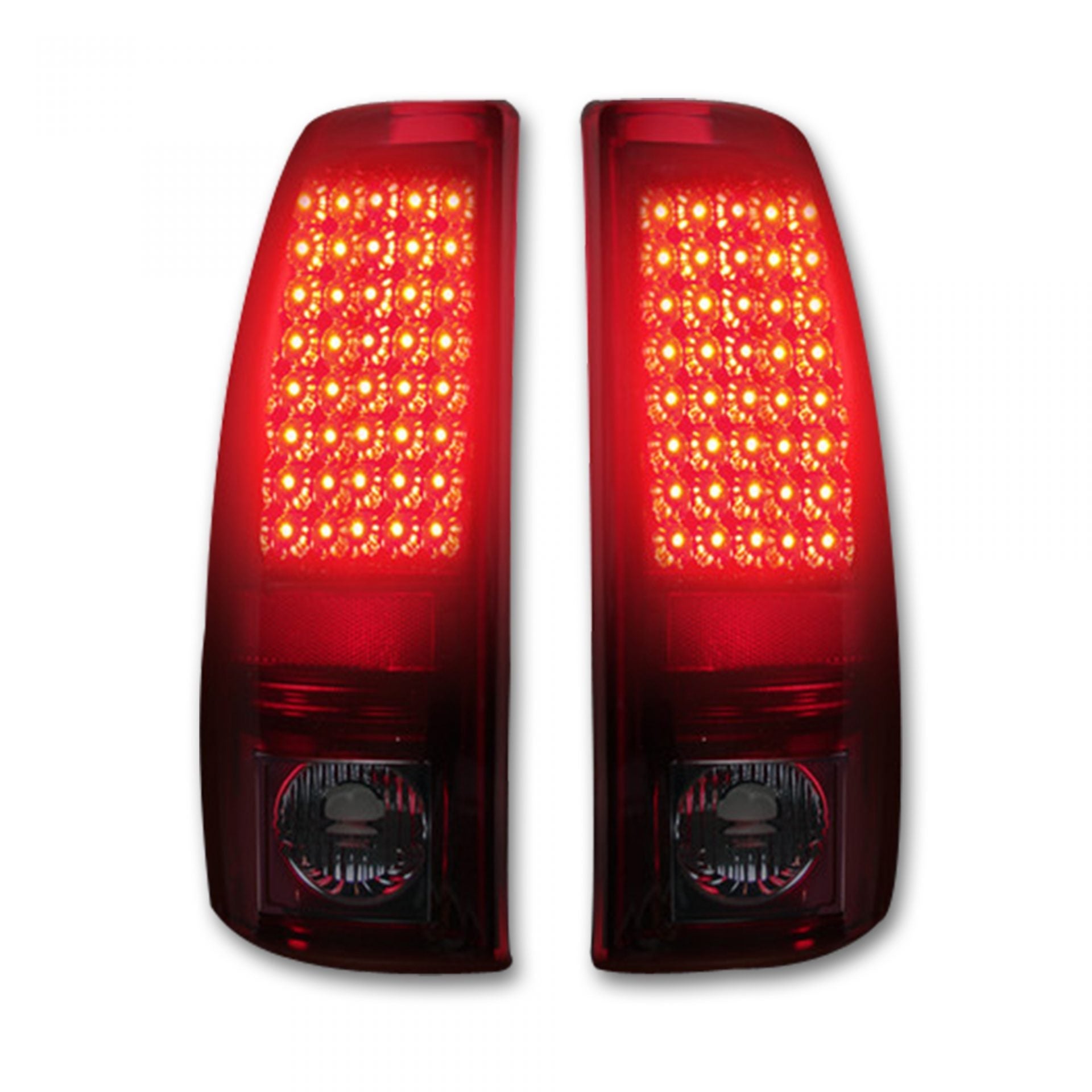 Chevy Silverado & GMC Sierra 99-07 Tail Lights LED in Dark Red Smoked