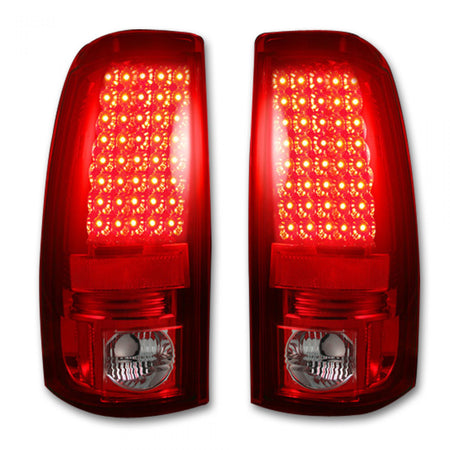 Chevy Silverado & GMC Sierra 99-07 Tail Lights LED in Red