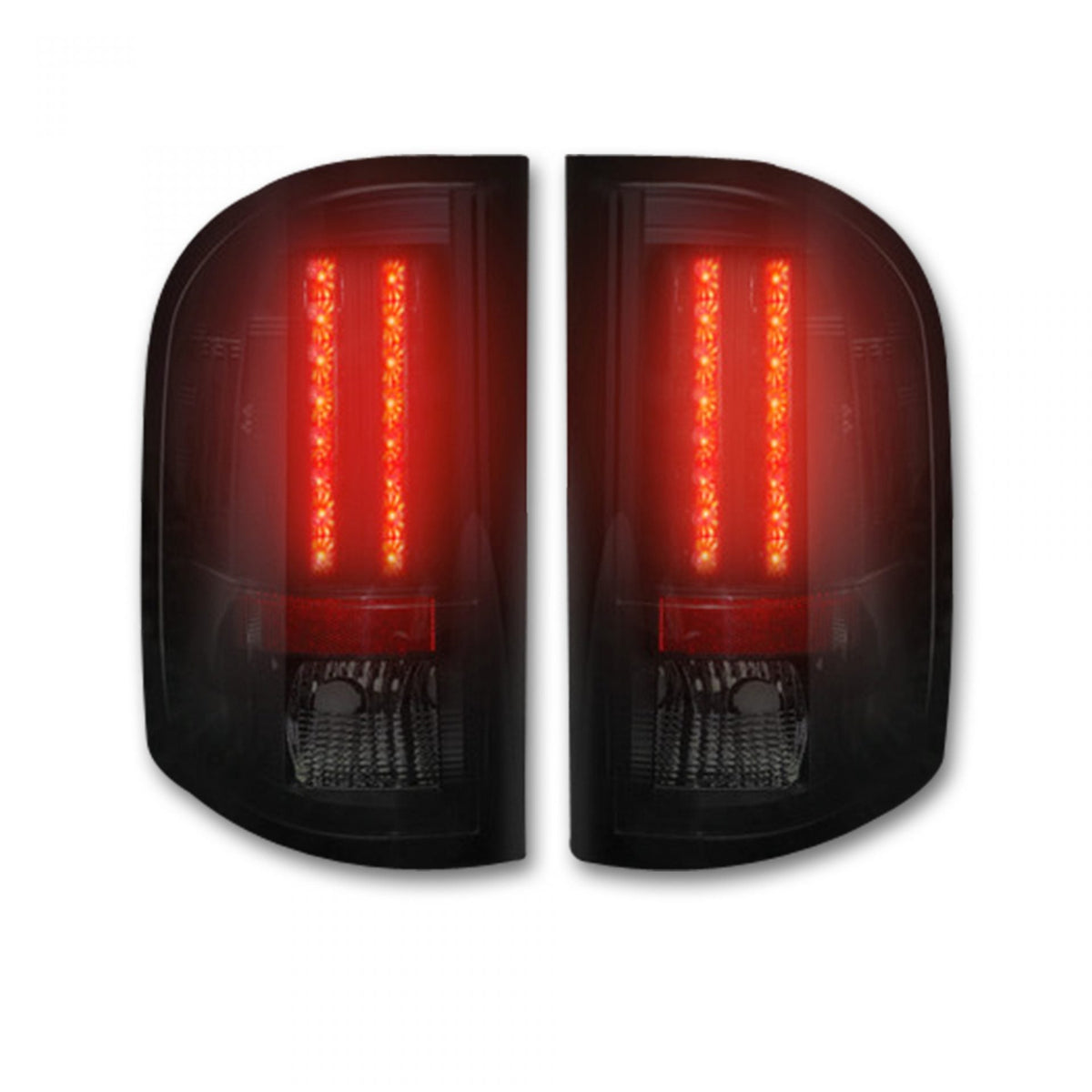Chevy Silverado Single-Wheel 07-13 & Dually 07-14 & GMC Sierra 07-14 Tail Lights LED in Smoked