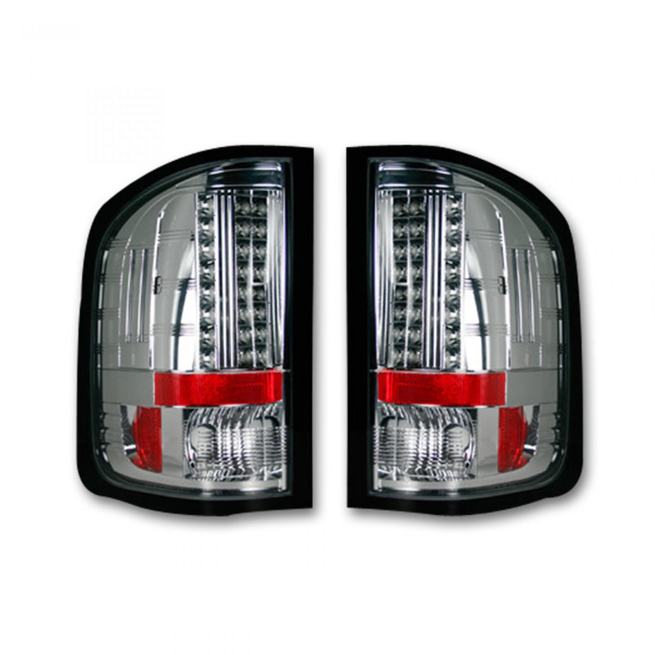 Chevy Silverado Single-Wheel 07-13/Dually 07-14 & GMC Sierra 07-14 Tail Lights LED Clear