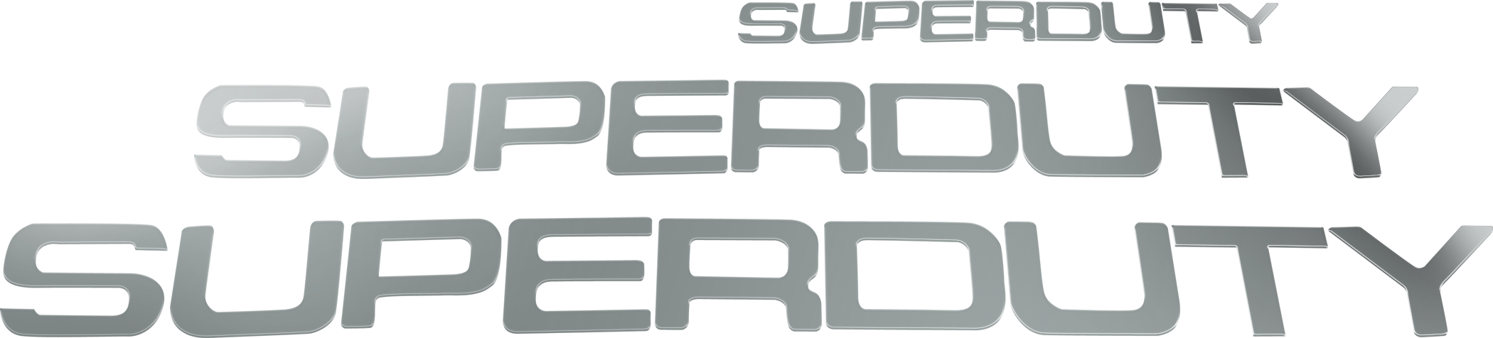 Ford Super Duty 17-19 Acrylic Emblem Inserts in Chrome