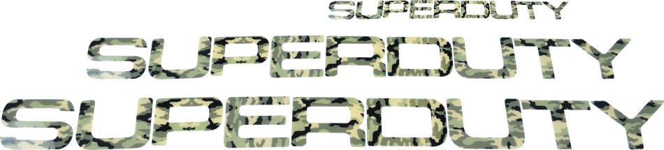 Ford Super Duty 08-16 Acrylic Emblem Inserts in desert camo