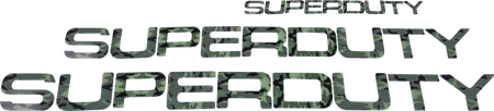 Ford Super Duty 08-16 Acrylic Emblem Inserts in green camo