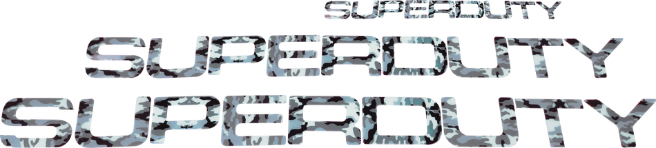 Ford Super Duty 08-16 Acrylic Emblem Inserts in White Camo