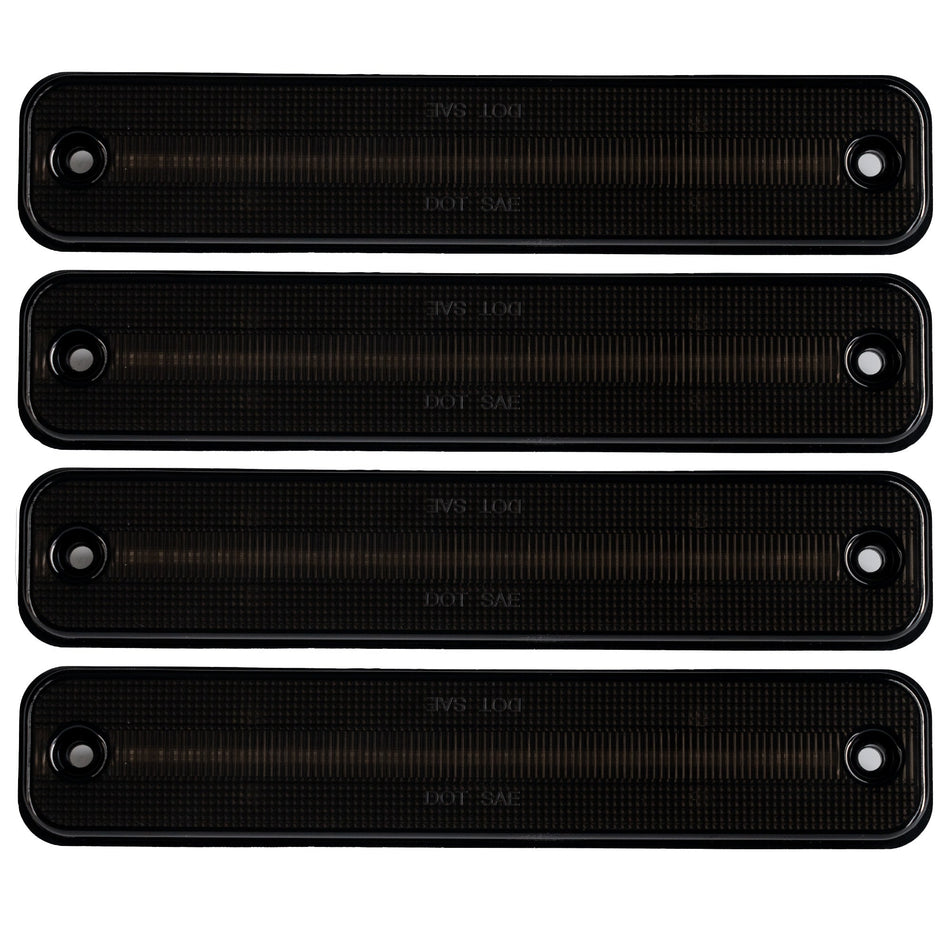 Hummer H2 02-10 Front & Rear LED Fender Lights 4 Piece Kit - Smoked Lens with Red & Amber LEDs