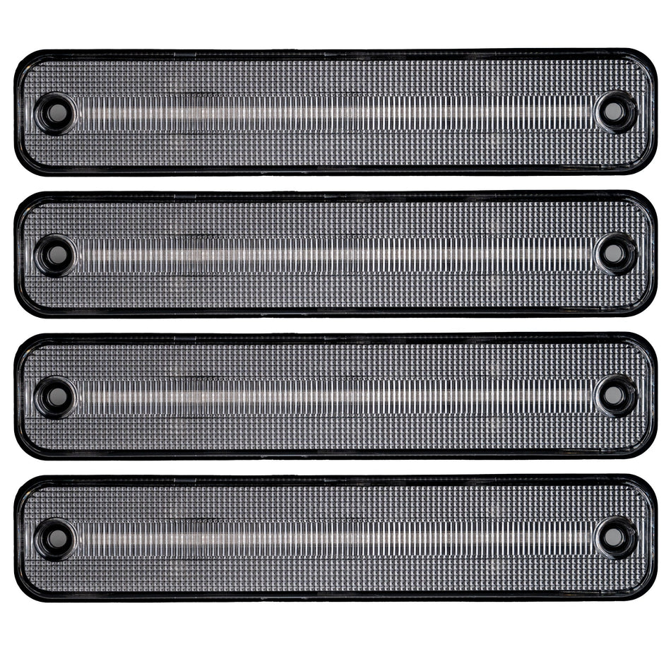 Hummer H2 02-10 Front & Rear LED Fender Lights 4 Piece Kit - Clear Lens with Red & Amber LEDs