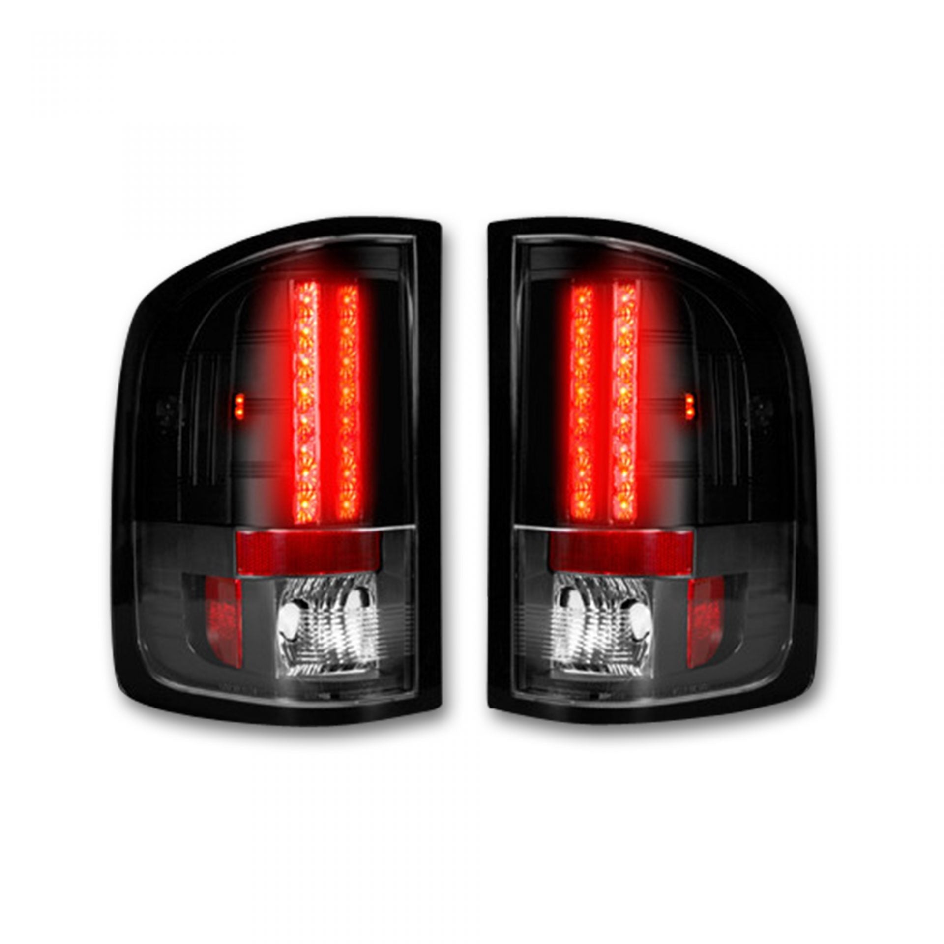 DARK RED SMOKED LED Tail Lights 07-13 GMC SIERRA 1500/2500/3500 Single Wheel ONLY