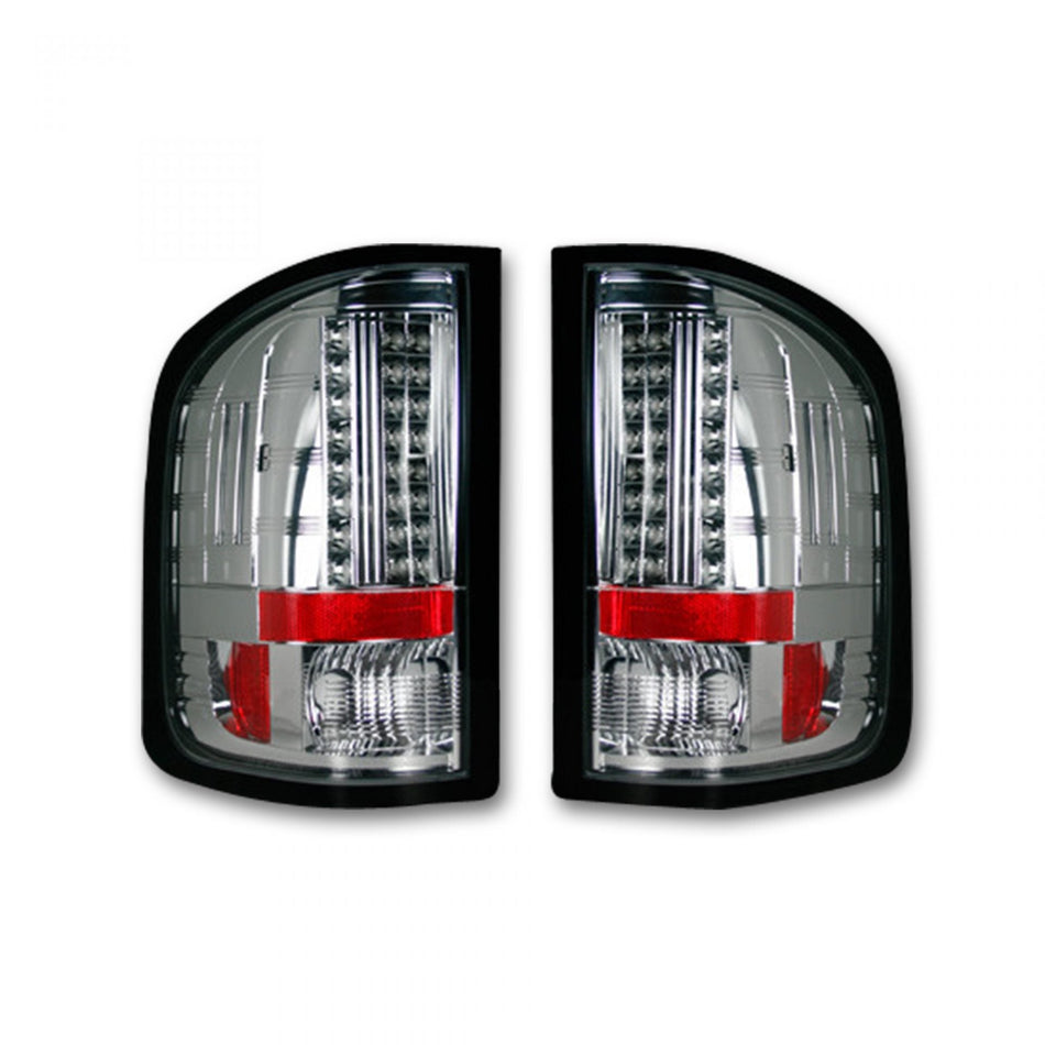 DARK RED SMOKED LED Tail Lights 07-13 GMC SIERRA 1500/2500/3500 Single Wheel ONLY