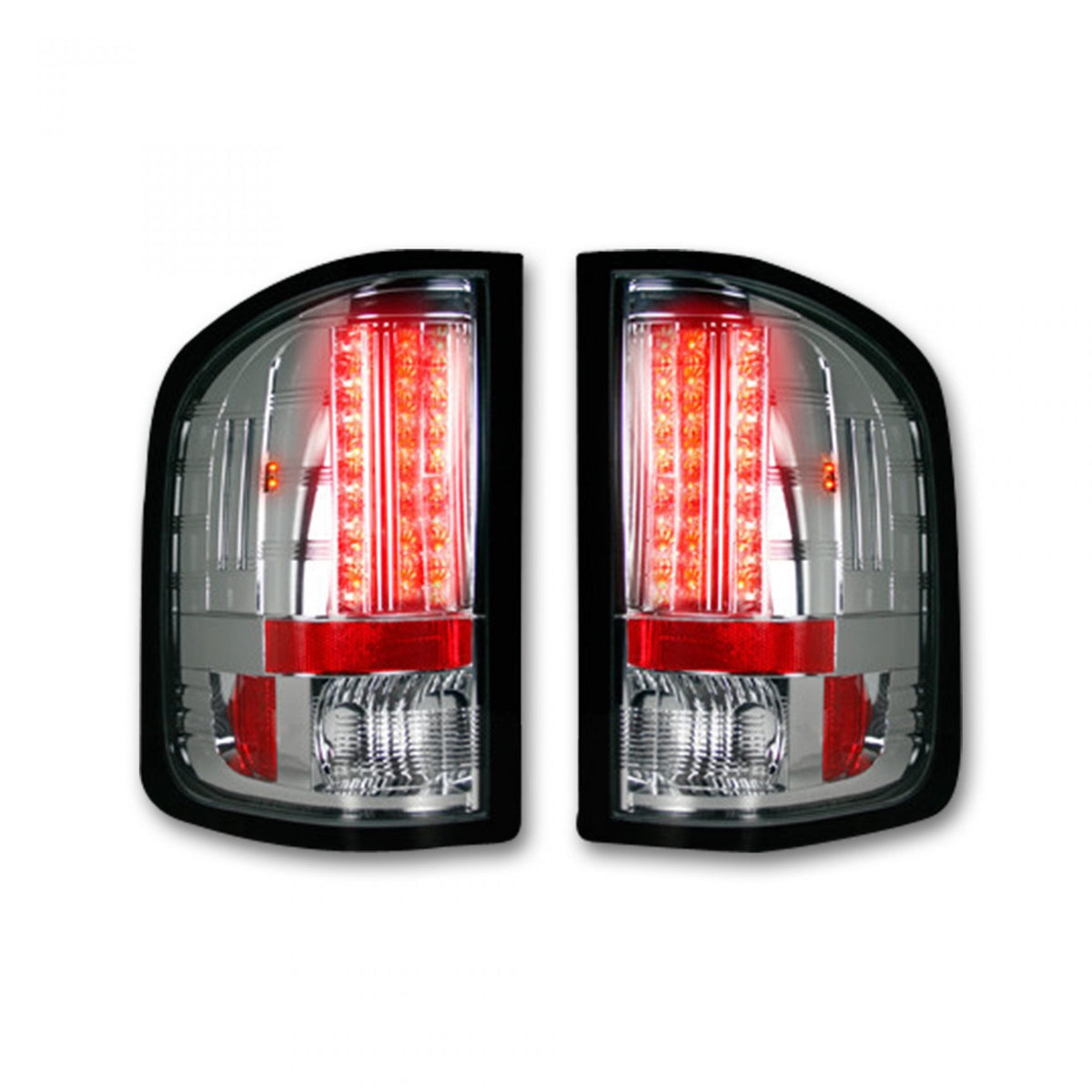 DARK RED SMOKED LED Tail Lights 07-13 GMC SIERRA 1500/2500/3500 Single Wheel ONLY