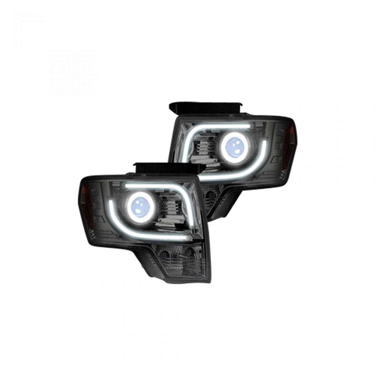 Ford F150 & Raptor 09-14 Projector Headlights OLED Halos & DRL Clear/Chrome