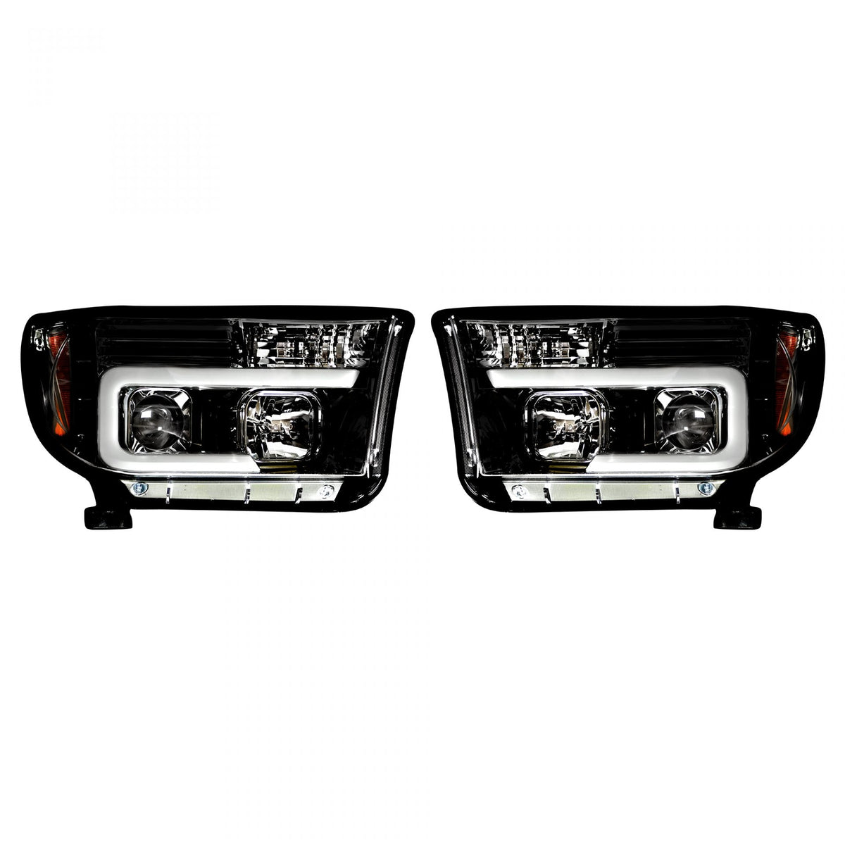 Toyota Tundra/Sequoia 07-13 Projector Headlights OLED Halos DRL Smoked/Blck