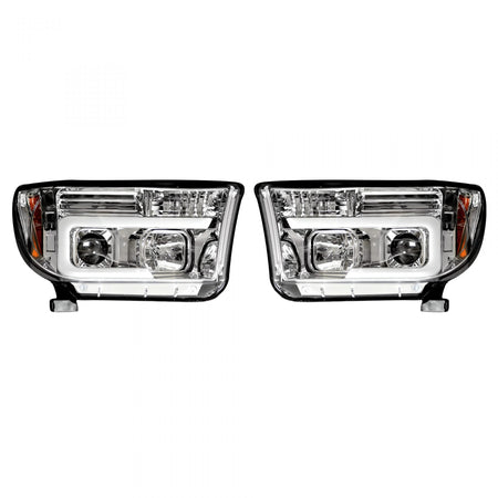 Toyota Tundra/Sequoia 07-13 Projector Headlights OLED Halos DRL Smoked/Blck