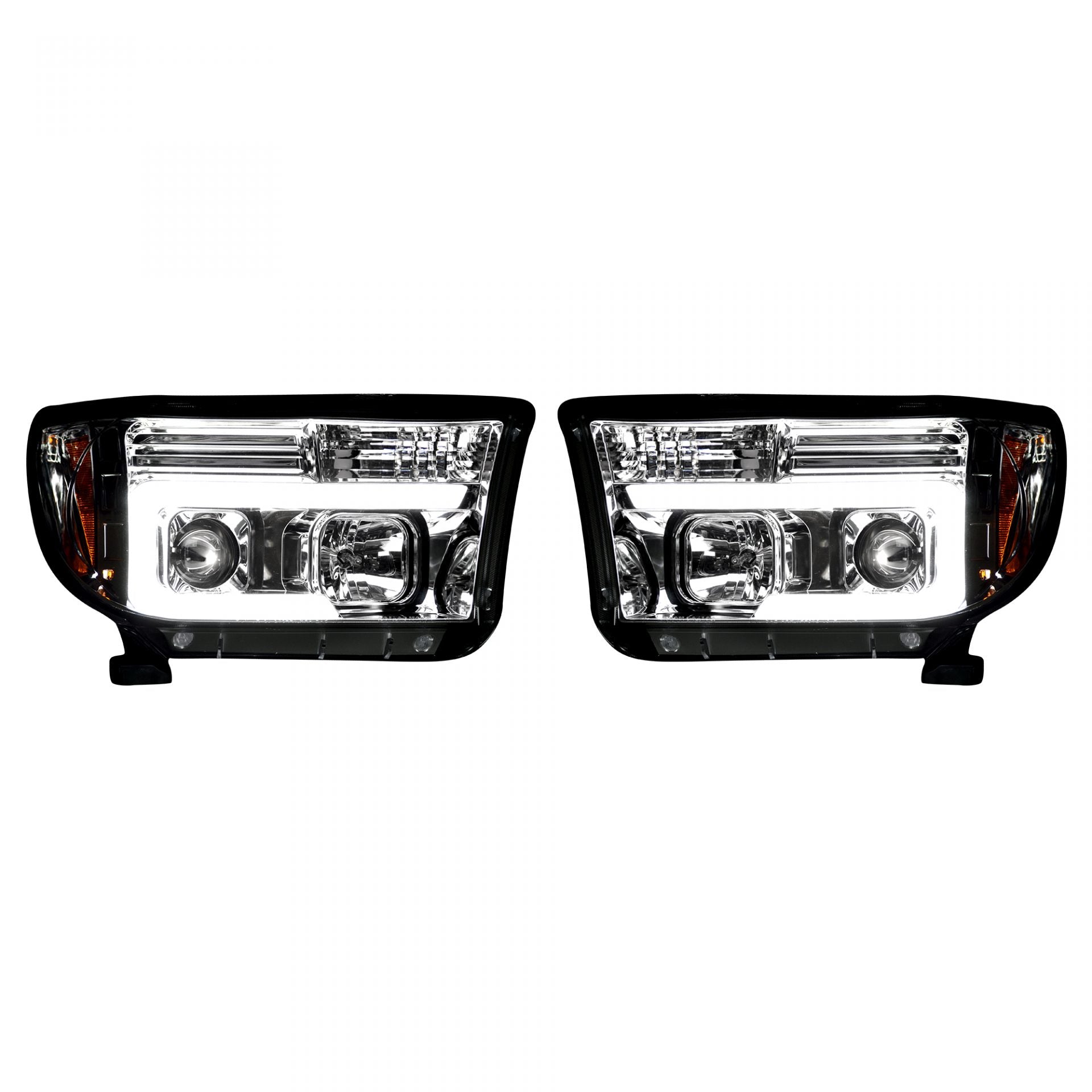 Toyota Tundra/Sequoia 07-13 Projector Headlights OLED Halos DRL Smoked/Blck
