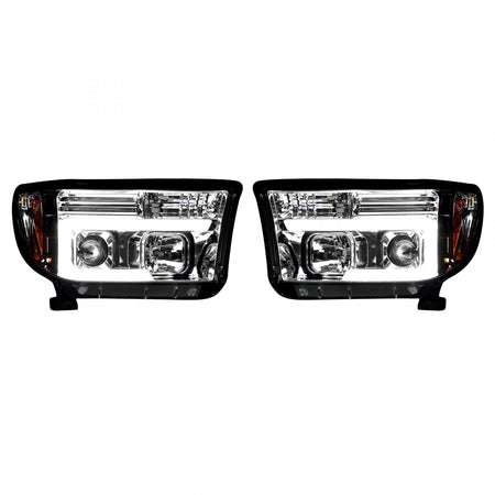 Toyota Tundra/Sequoia 07-13 Projector Headlights OLED Halos DRL Smoked/Blck