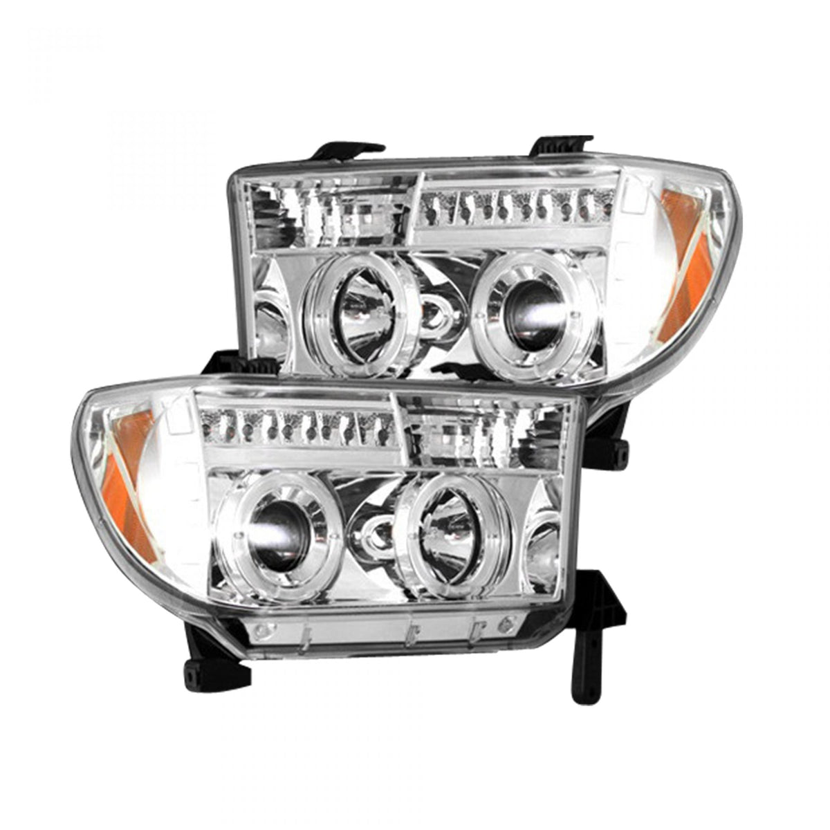 Toyota Tundra & Sequoia 07-13 PROJECTOR HEADLIGHTS - Clear / Chrome