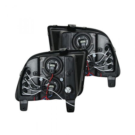 Ford Mustang 05-09 Projector Headlights in Clear/Chrome