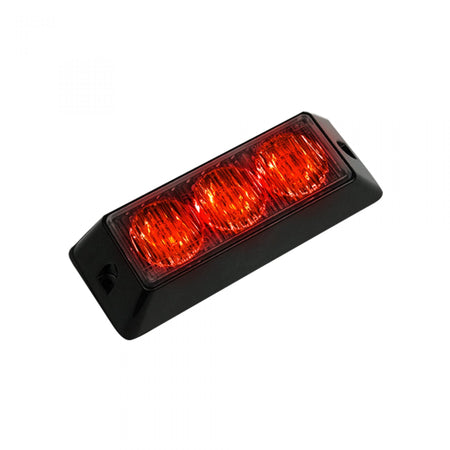 3-LED 12 Function 3-Watt High-Intensity Strobe Light Module w Black Base - Amber Color