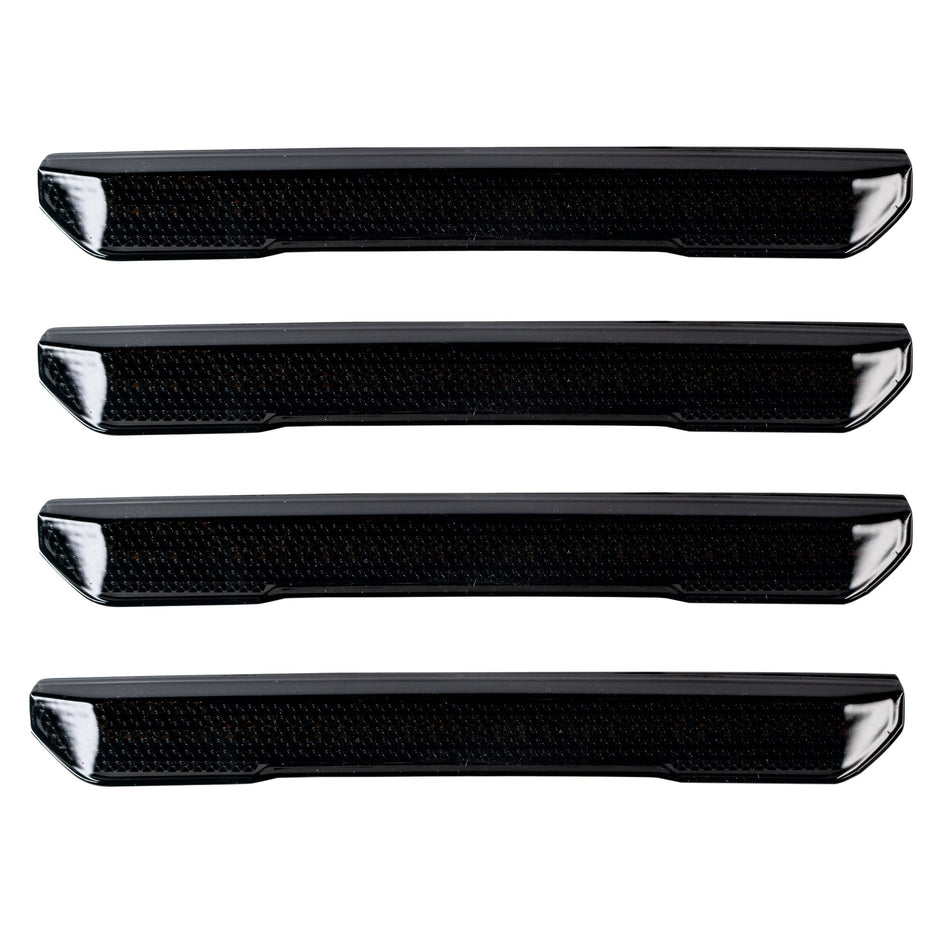 GMC 20-24 Sierra HD (4th GEN) Fender Lenses (4-Piece Set) w/ 4 White LED Lights (Attn: Fits All Single-Wheel HD & Dually Trucks) - Smoked Lens w/ Black Trim