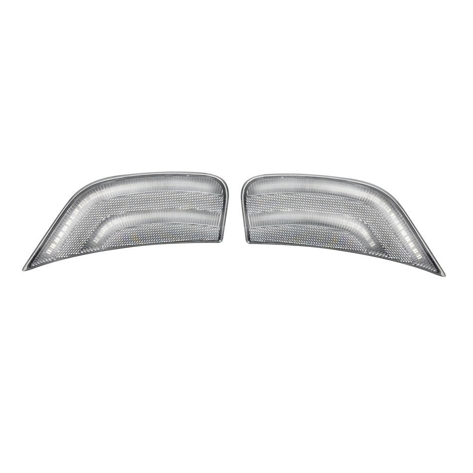 Cadillac 21-24 Escalade & GMC 21-24 Yukon/Yukon XL/Yukon Denali (5th GEN) & 21-24 Chevy Tahoe/Suburban (5th GEN) LED Front Fender Lens w WHITE LEDs - Clear Lens