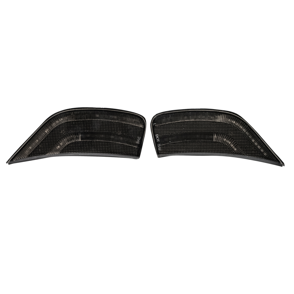 Cadillac 21-24 Escalade & GMC 21-24 Yukon/Yukon XL/Yukon Denali (5th GEN) & 21-24 Chevy Tahoe/Suburban (5th GEN) LED Front Fender Lens w AMBER LEDs - Smoked Lens