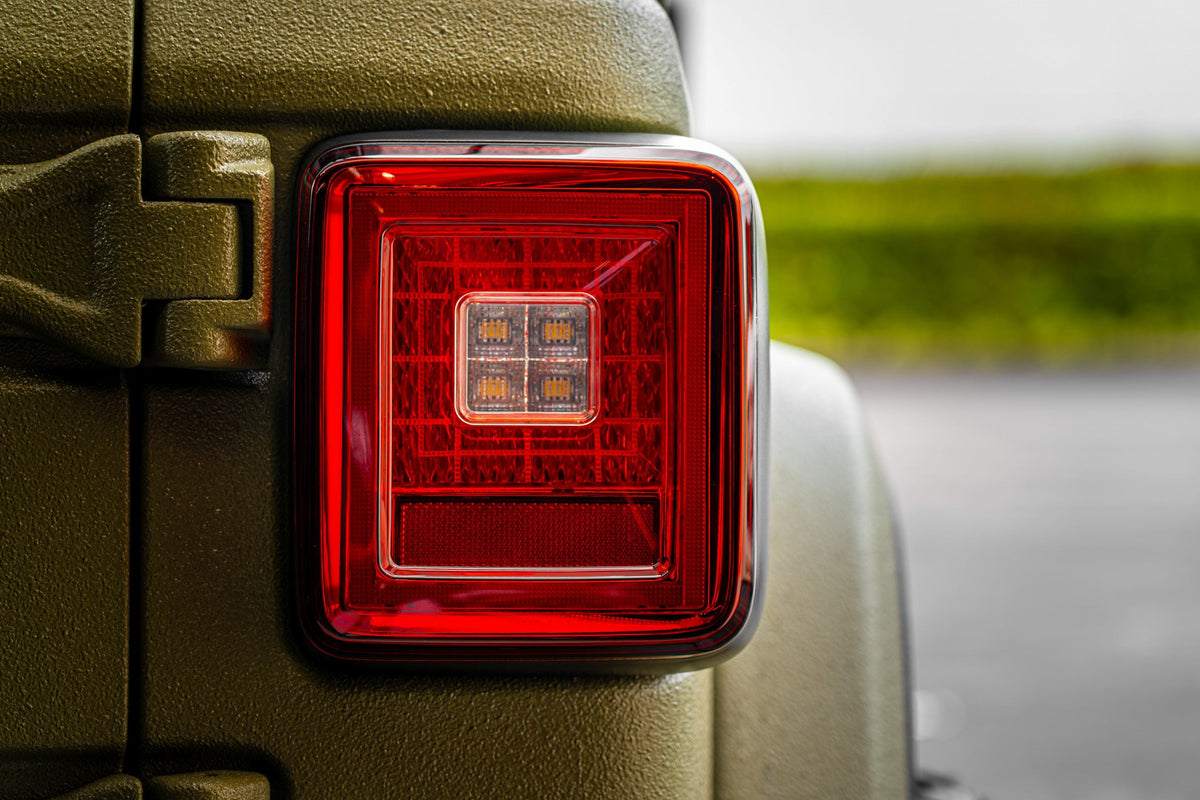 Photo of Jeep JL Wrangler 18-19 (for Factory OEM Halogen) Tail Lights OLED Smoked